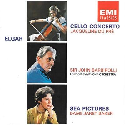 CD ELGAR DU PRE BAKER BARBIROLLI Elgar Celloconcert Zee Pi CDC7473292 EMI 1991 Japan Klassiek Gebruikt black