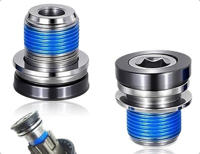 Set van 2 crankschroeven M15 met zeskantige inbus, onderlager schroeven met afdichtring, compatibel met Shimano fietsen ES25