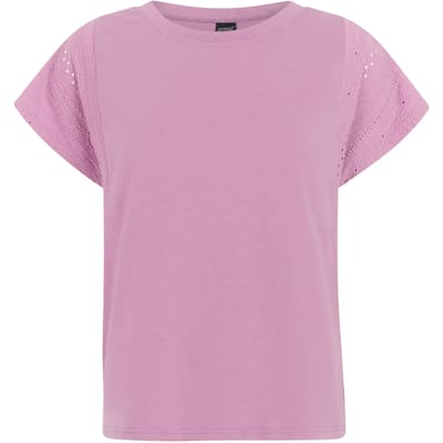 Protest PRTLomo - T-shirt Dames - Loose fit - Ronde hals - Paars