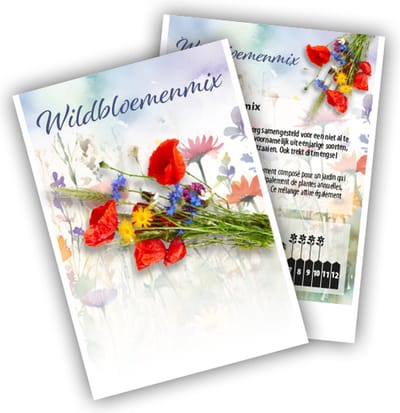 100 promozakjes wildbloemen zadenmix - promo zaad bloemen