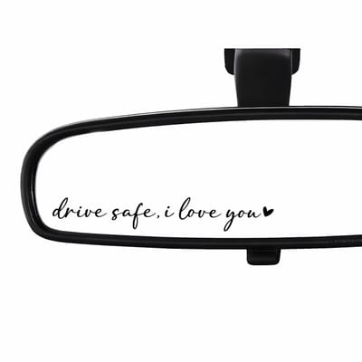 Cheaperito Drive Safe I Love You sticker - auto binnenspiegel - waterdicht vinyl