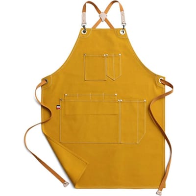Eenvoudig canvas multi-pocket schort, waterdicht en slijtvast, afneembare riem, schort voor kapper, tuinman, schoonmaker W3062WW-Long 80cm