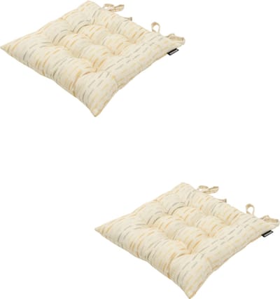 Madison - Zitkussen - Universeel - 2 stuks - 46 x 46 cm - Ann Yellow - Tuin - Waterafstotend