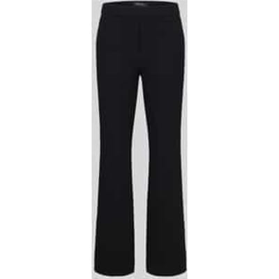 Regular fit rechte broek van viscosemix model 'Editta'