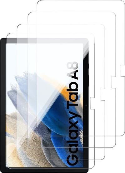 Screenprotector geschikt voor Samsung Tab A8 10.5 inch 2021 - Screen Protector Glas - 4 Stuks