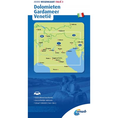 Anwb*wegenkaart Italië 3. Dolomieten/Gardameer/ Venetië - Anwb Wegenkaart