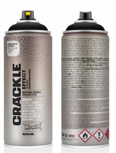 Montana Crackle Verf ZWART spuitbus 400ml