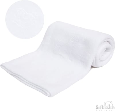 Soft Touch Fleece Deken Meisjes 75 X 100 Cm Polyester Wit
