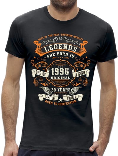 Limited Edition 30 jaar T-shirt man / kado tip man / Heren maat S / Verjaardag cadeau / 1996