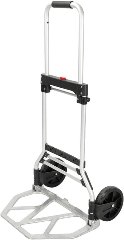 Opvouwbare steekwagen - Aluminium transportkar - Zwaar verplaatsen - 80 kg draagvermogen - 17 cm wielen