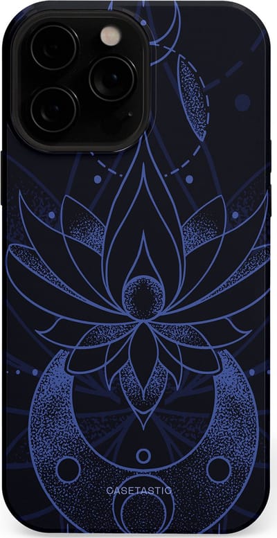 Casetastic Hoesje Geschikt voor Apple iPhone 13 Pro Max Magsafe - Stijlvolle Beschermende Duo-layer Case - Lotus Nacht