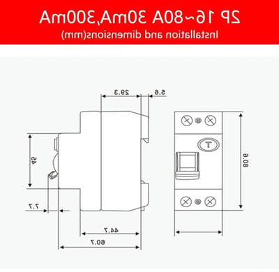 Zekeringsautomaat Stroomonderbreker - Aardlekschakelaar MCB - Elektrische Installatie Beveiligen - Compact Ontwerp - 16A 30mA - Grijs