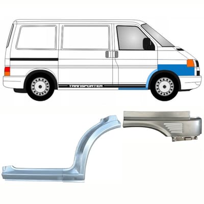Reparatiepaneel dorpel + voorste wielkast + voorste spatbord voor Volkswagen Transporter T4 96-03