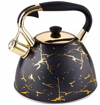 Odelo Royal 3L Inductie Ketel - Zwart/Goud Marmor Design