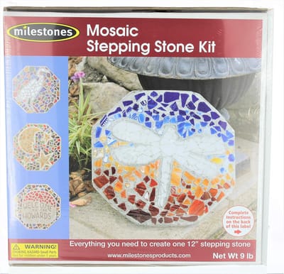 Mozaïek Steen Kit - Decoratieve Steen - Tuin Decoratie - Inclusief Glas - 12 Inch - Meerdere Kleuren