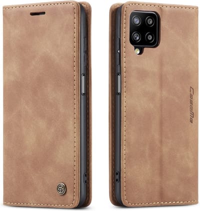 CaseMe Hoesje - Geschikt voor Samsung Galaxy A12 Hoesje - CaseMe 013 Book Case - Bruin