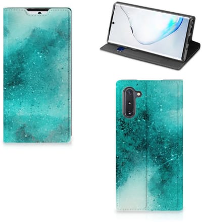 Bookcase Samsung Galaxy Note 10 Painting Blue