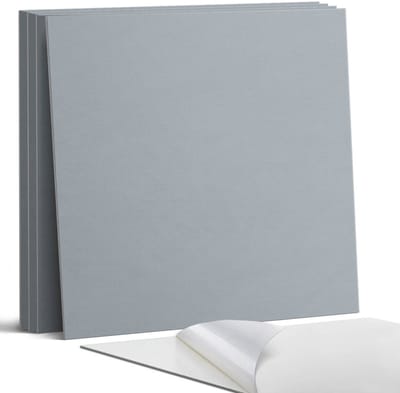 Coloray Wandpanelen Zelfklevend - Kleur grijs Zelfklevende Wandpanelen - 50 cm x 50 cm - Grijs Wandpaneel PVC - 5 stuks - Eénkleurige Wandpanelen Zelfklevend - Wandbord Keuken - Wandpaneel Badkamer
