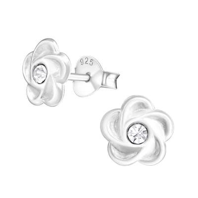 Amanto Kids Oorbellen Freya - 925 Zilver E-Coating - Bloem - ∅7mm
