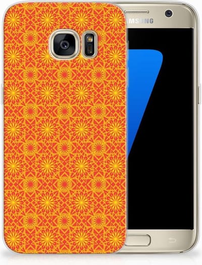 Samsung Galaxy S7 TPU bumper Batik Oranje