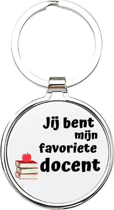 Akyol - je bent mijn favoriete docent Sleutelhanger - Leraar - de leukste docent - docent - lesgeven - werk - collega - beste ooit - cadeau - verjaardag - kado - geschenk - gift - verrassing - welkomst cadeau - afscheidscadeau - 4 x 7,5 CM