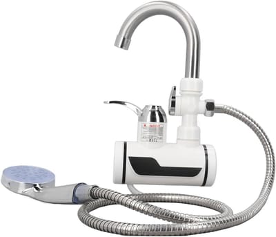 Elektrische Boiler Kraan - Warmwaterkraan Direct - Direct Warm Water - Tankless Verwarming - 1m Kabel - Wit