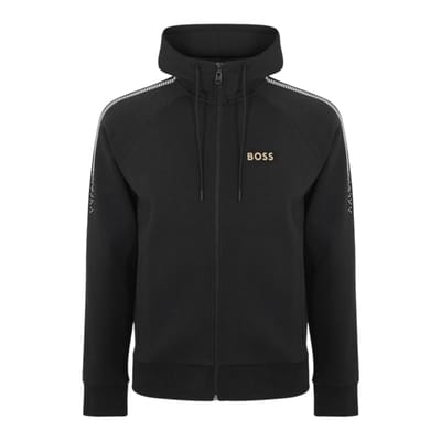 Boss Heren Regular Full Zip Hoodie (Zwart)