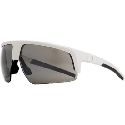 BBB Cycling Comet Fietsbril Heren en Dames - Duurzame Sportbril - Wielrenbril Geschikt voor Race, MTB & Gravel -Mat Wit Smoke - BSG-75
