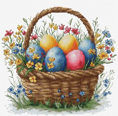 Borduurpakket - Eastern Basket - Paasmandje - Luca-S - B1442