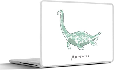 Laptop sticker - 14 inch - Kinderkamer - Plesiosaurus - Dinosaurus - Jongen - Meisje - Kindje - 32x5x23x5cm - Laptopstickers - Laptop skin - Cover