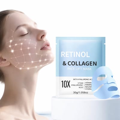 Retinol & Collagen Face Mask – Anti-Aging Gezichtsmasker – Hydraterend met Hyaluronzuur – Verstevigend & Voedend
