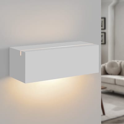 NETTLIFE Wandlamp G9 - Wit - Binnen Wandlamp - Up and Down Design - 22CM - Gips - Modern Hallamp - voor Hal | Woonkamer | Keuken | Trappenhuis - Zonder Lamp