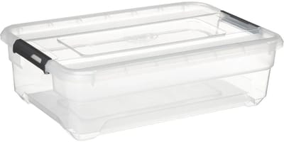 5Five Opbergkist met deksel - Solutions Box - 26 liter - 58x39x18 cm - kunststof - transparant
