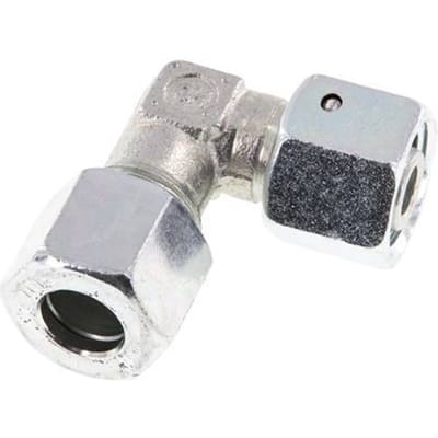 M16x1.5 x 10L Verzinkt Stalen Verstelbaar L-Fitting 90graden met Afdichtconus en O-ring 315 Bar DIN 2353