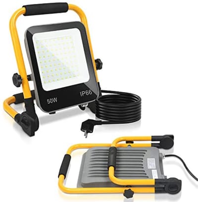 Draagbare 50W LED-bouwlamp 2 stuks - 5100 lumen, IP66 waterdicht, 6000K koudwit
