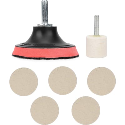 Kit de polissage en poudre d'oxyde de cérium pour pare-brise de voiture, 100 g, anti-rayures, tampons de polissage pour roues black