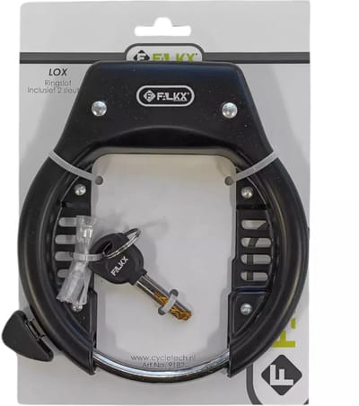 Falkx Ringslot zwart - extra breed - 82mm - spatbordbreedte