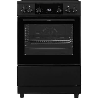 ETNA FI660ZWA - Inductiefornuis (60 cm) - Zwart - Energielabel A - 4 inductie zones met automatische pandetectie - oven inhoud 60 liter - touch control bediening en digitale timer met uitschakelfunctie - opberglade