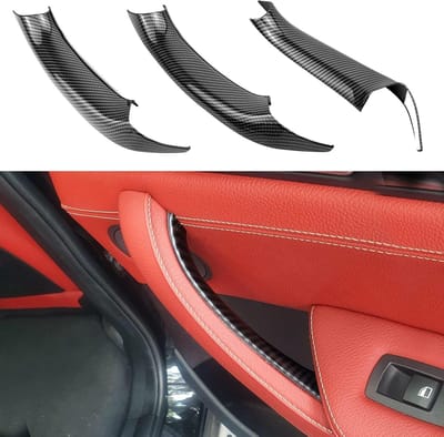 Set van 3 Compatibele Interne Deurgrepen voor BMW X3 F25 en X4 F26 - Carbon Fiber, Achter Links en Rechts, Perfecte Vervanging voor Interieuraccessoires