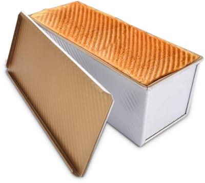 Dailygoods- Broodbakvorm 1200 g - Aluminium met Deksel - Anti-aanbakpan - Pullman Haverpan - 37 x 12,5 x 12 cm - Duurzaam en Betrouwbaar - Broodpan