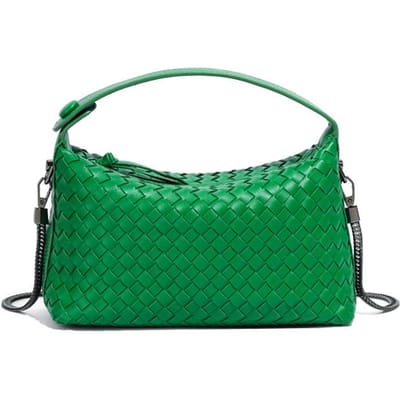 Handgeweven Damestas, Frisse en Lieve Handgedragen Lunchbox Tas, Modieus en Trendy, Veelzijdige Enkelvoudige Schouder Crossbody Tas blue