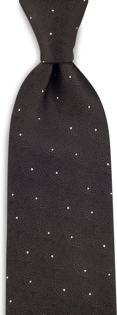 We Love Ties - Stropdassen - Stropdas Dotted Hills - bruin / wit