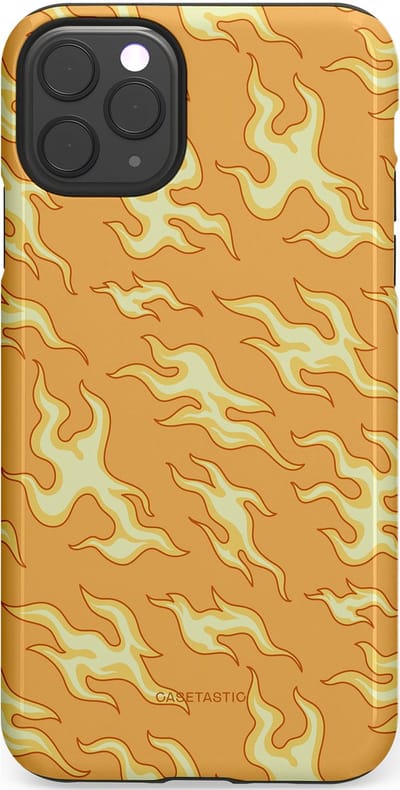 Casetastic Hoesje Geschikt voor Apple iPhone 11 Pro Max - Stijlvolle Beschermende Duo-layer Case - Vlammen van passie
