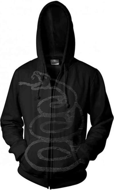 Metallica Vest met capuchon -S- Black Album Burnished Zwart