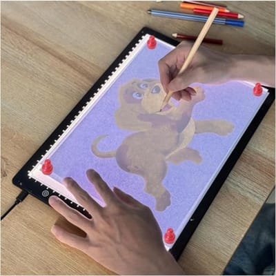 Ultradunne A4 Lichttafel voor Traceren en Creatief Werk, Dimbaar en Magnetisch