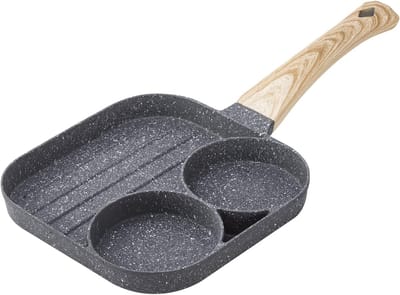 Koekenpan - Omelet Pan - Ontbijt Maken - Antiaanbaklaag - 38.5 cm - Zwart