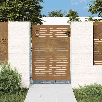Tuinpoort 85 x 125 cm Cortenstaal Vierkant Design