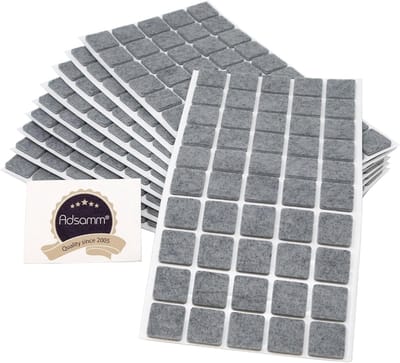 Viltglijders - Meubelglijders Vloerbeschermers - Meubelbescherming Geluidsdemping - Zelfklevend Dik Vilt - 20x20 mm - Grijs