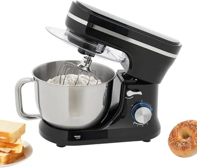 Keukenmachine 1000W - Mixer Deegmachine - Bakken Ingrediënten Mengen - Krachtige Koperen Motor - 4.5 Liter Kom - Zwart