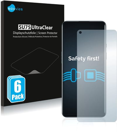 Savvies - Screenprotector voor OnePlus 9 - Folie Beschermfolie transparant 6 Stuks